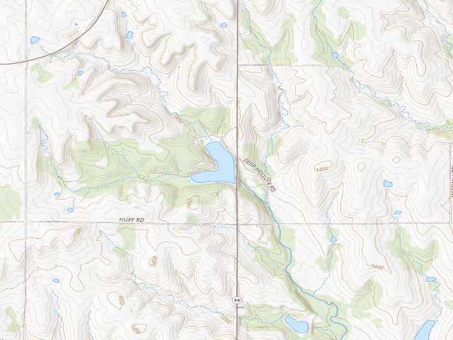 USGS topographic map of Pottawatomie State Fishing Lake No. 1