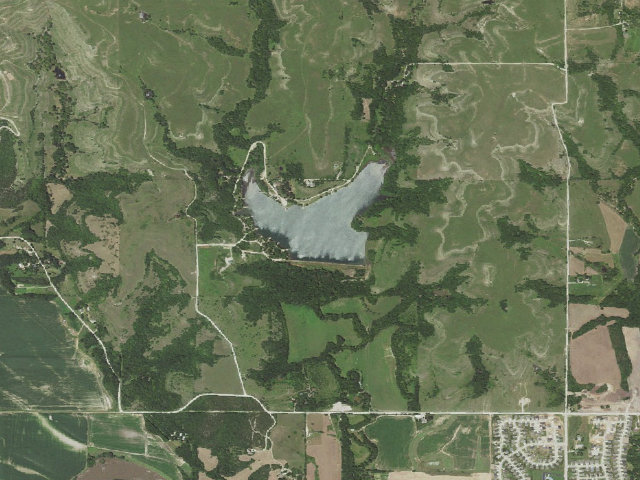 Aerial image of Pottawatomie State Fishing Lake No. 2