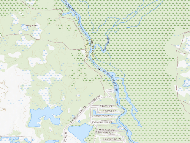 USGS topographic map of Potts - River Primitive (Potts Preserve)