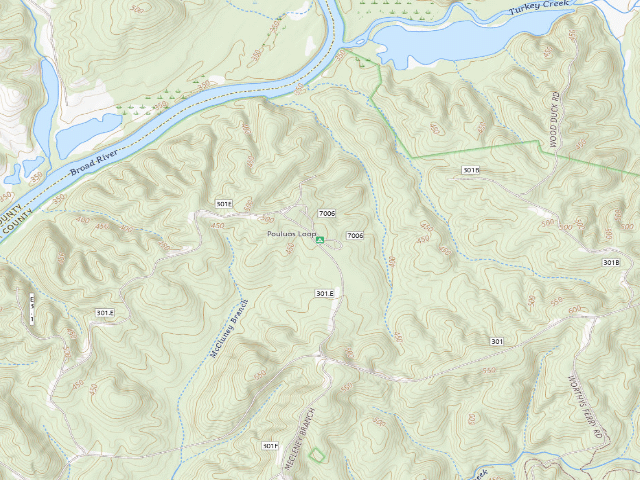 USGS topographic map of Pouluos Loop