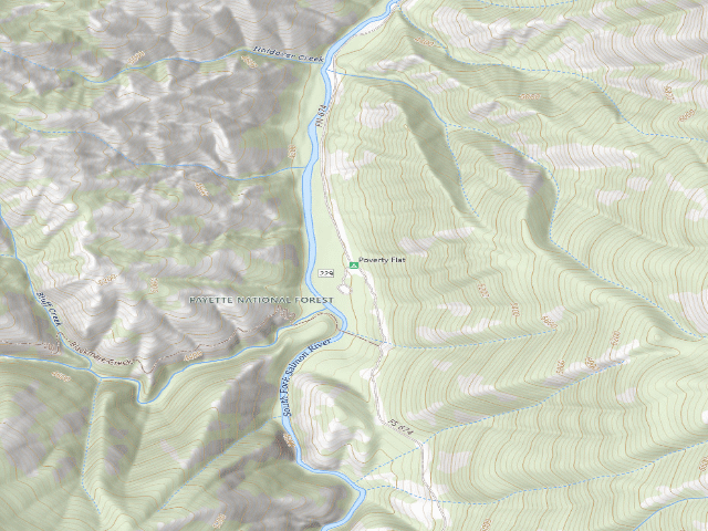 USGS topographic map of Poverty Flat
