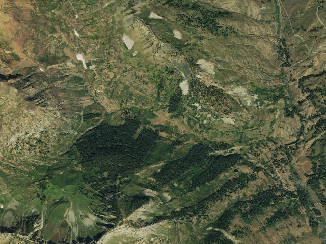 Aerial image of Poverty Gulch Designated Camping Area