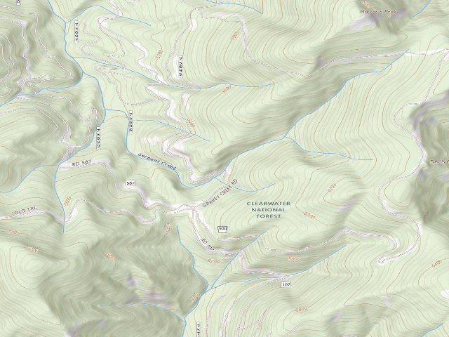 USGS topographic map of Pow107Rd-002