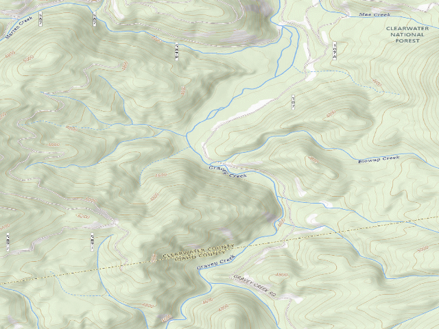 USGS topographic map of Pow107Rd-004