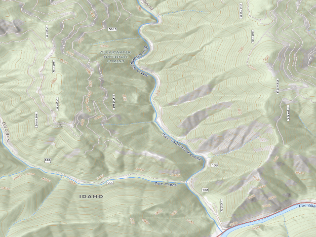 USGS topographic map of Pow108Rd-002