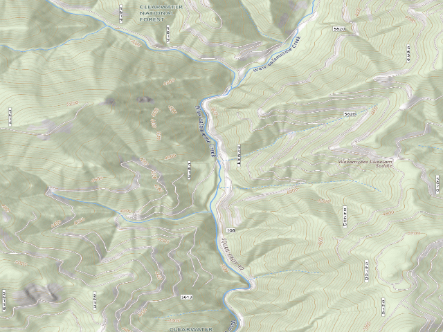 USGS topographic map of Pow108Rd-003