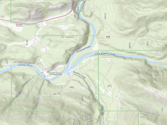 USGS topographic map of Pow111Rd-002