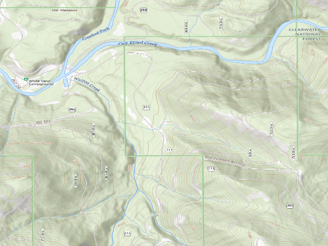 USGS topographic map of Pow111Rd-004