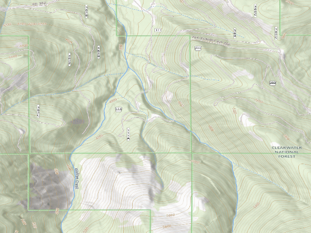USGS topographic map of Pow111Rd-005