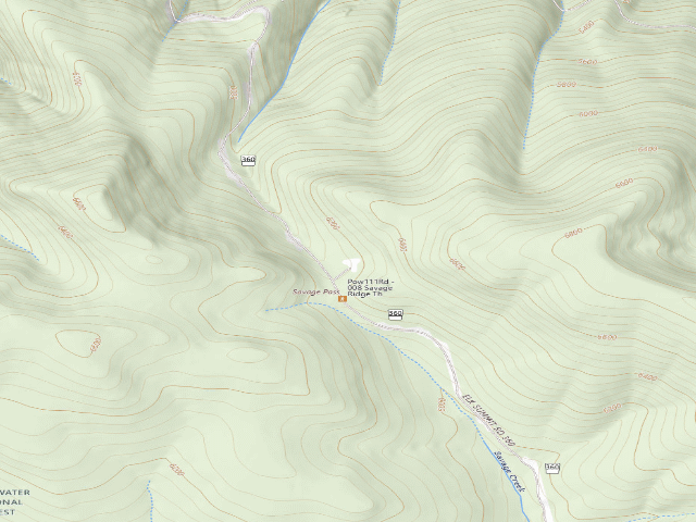 USGS topographic map of Pow111Rd-007