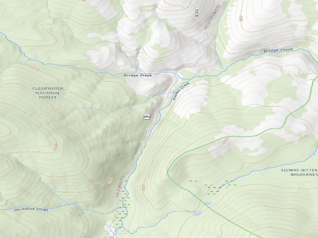 USGS topographic map of Pow111Rd-013