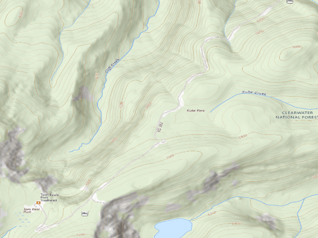 USGS topographic map of Pow362Rd-001