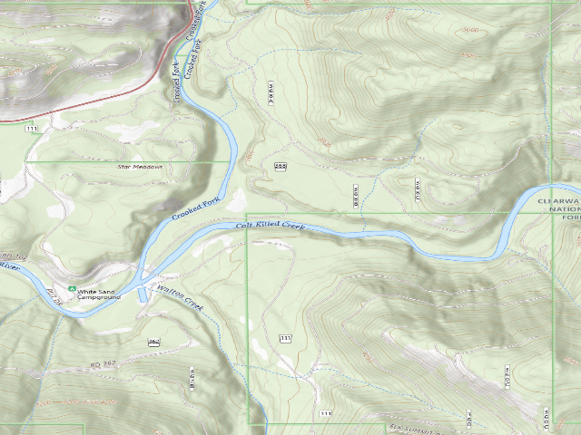 USGS topographic map of Pow368Rd-001