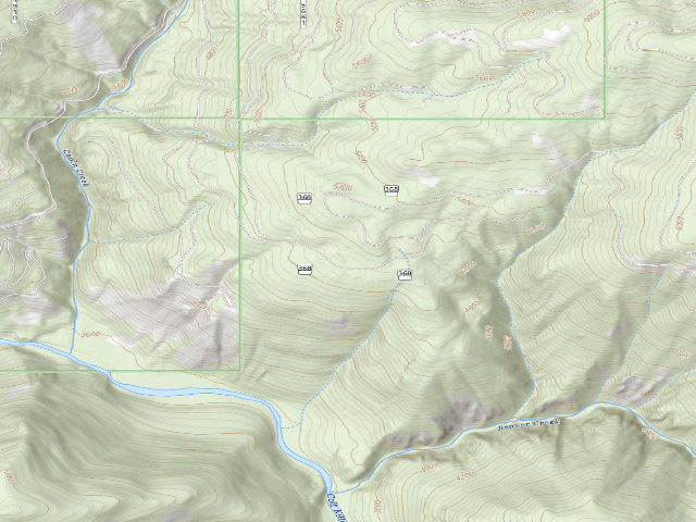 USGS topographic map of Pow368Rd-002