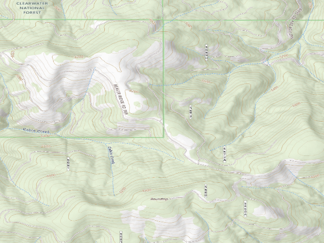 USGS topographic map of Pow369Rd-004