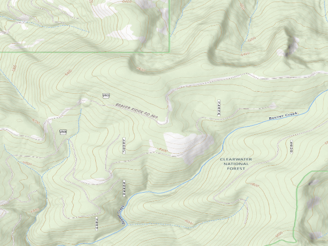 USGS topographic map of Pow369Rd-006