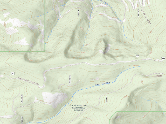 USGS topographic map of Pow369Rd-007