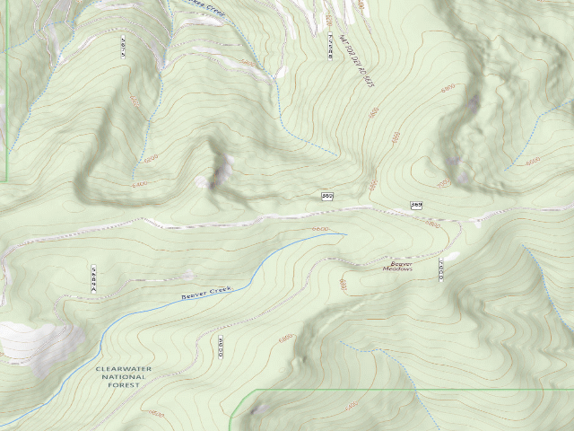USGS topographic map of Pow369Rd-008