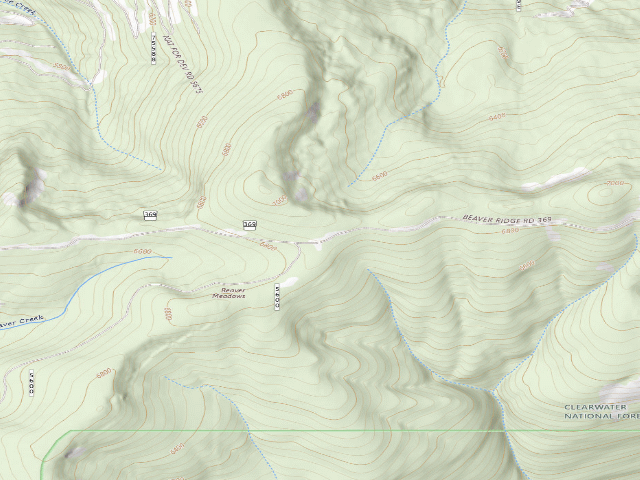USGS topographic map of Pow369Rd-009
