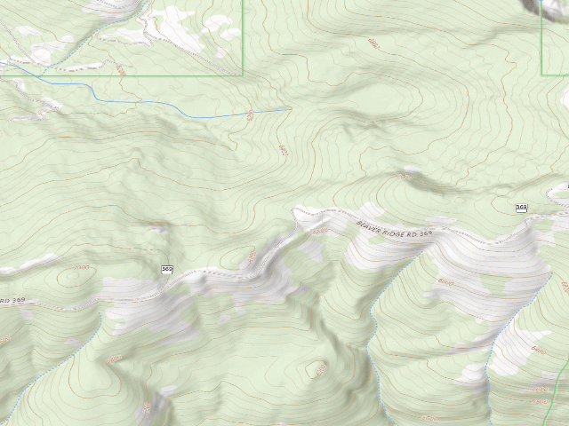 USGS topographic map of Pow369Rd-010A