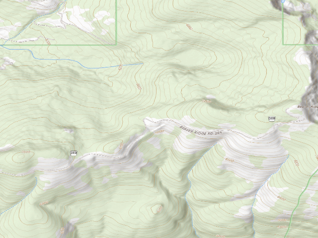 USGS topographic map of Pow369Rd-011