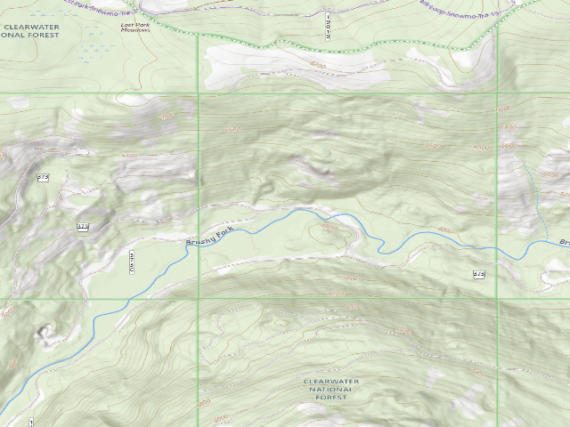 USGS topographic map of Pow373Crd-001