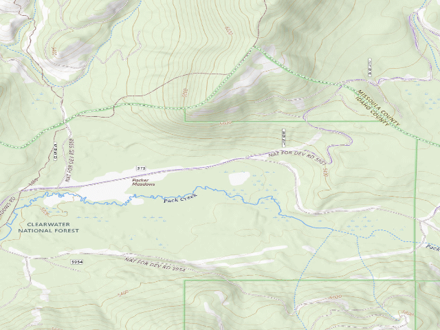 USGS topographic map of Pow373Rd-002