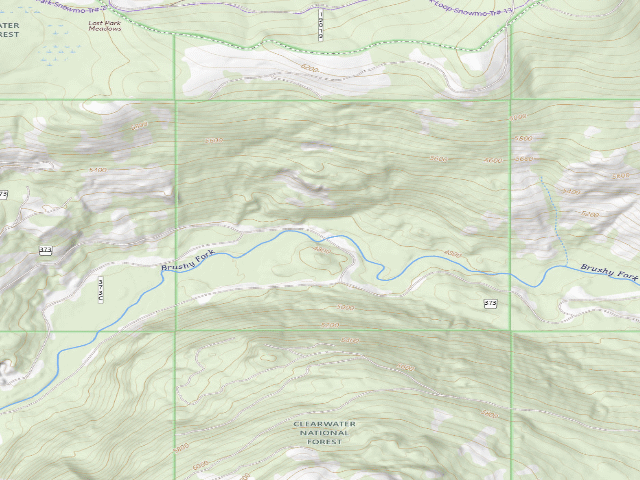 USGS topographic map of Pow373Rd-003