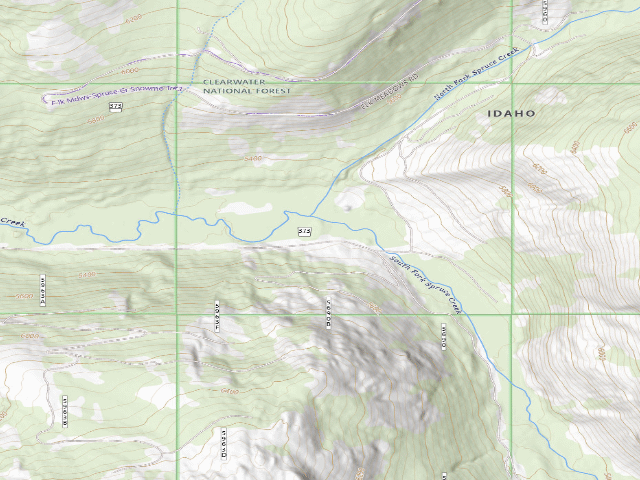 USGS topographic map of Pow373Rd-008