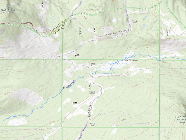 USGS topographic map of Pow373Rd-012B