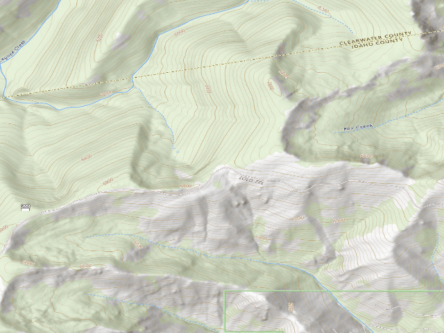 USGS topographic map of Pow500Rd-001 Lost Lakes Th