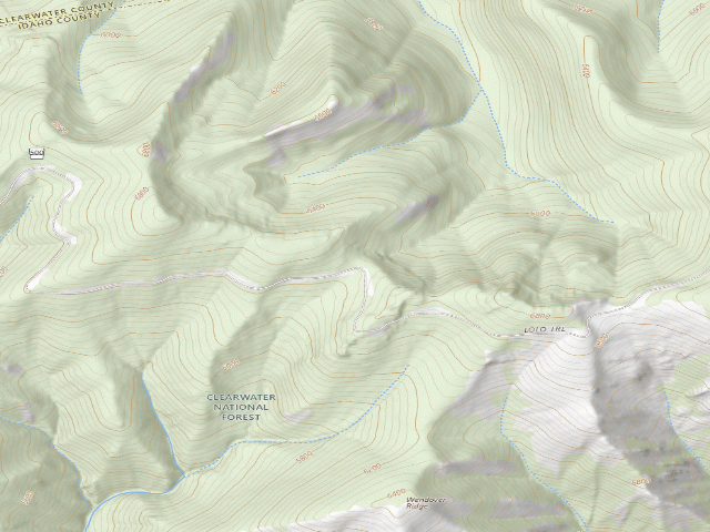 USGS topographic map of Pow500Rd-003
