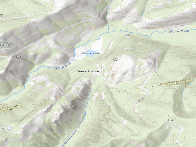 USGS topographic map of Pow500Rd-004