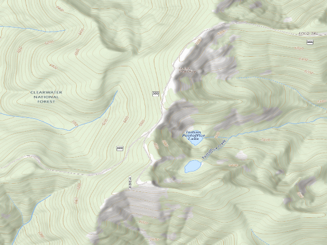 USGS topographic map of Pow500Rd-006