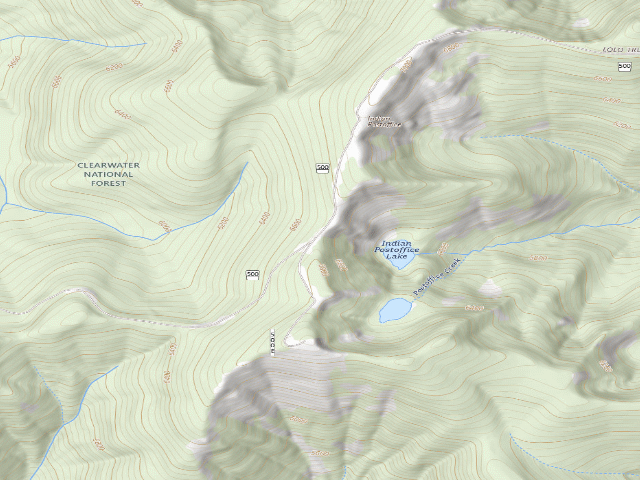 USGS topographic map of Pow500Rd-007