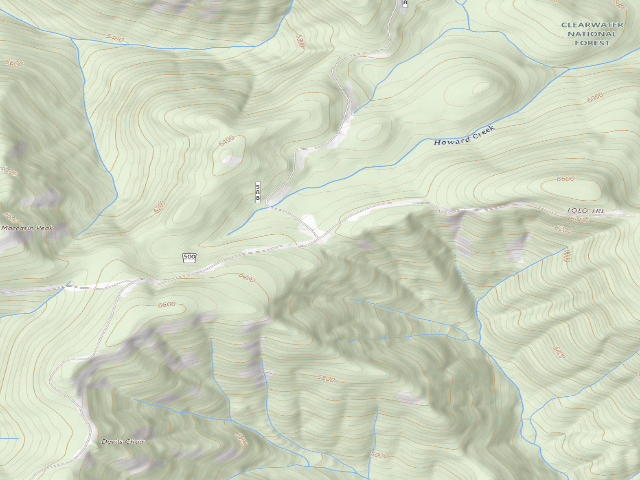 USGS topographic map of Pow500Rd-008