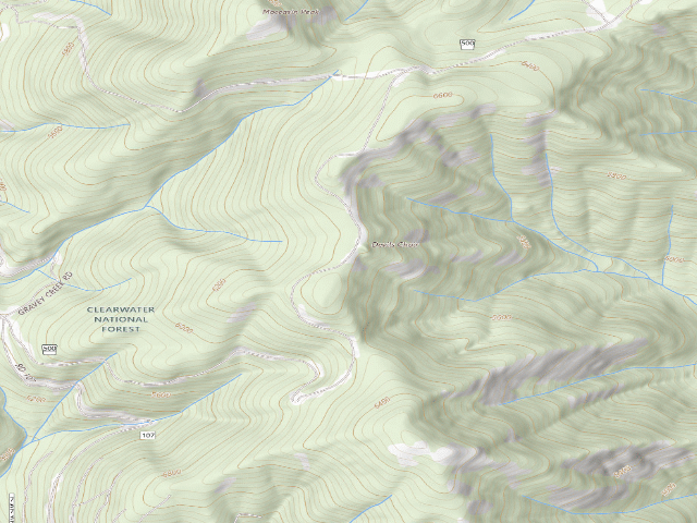 USGS topographic map of Pow500Rd-010