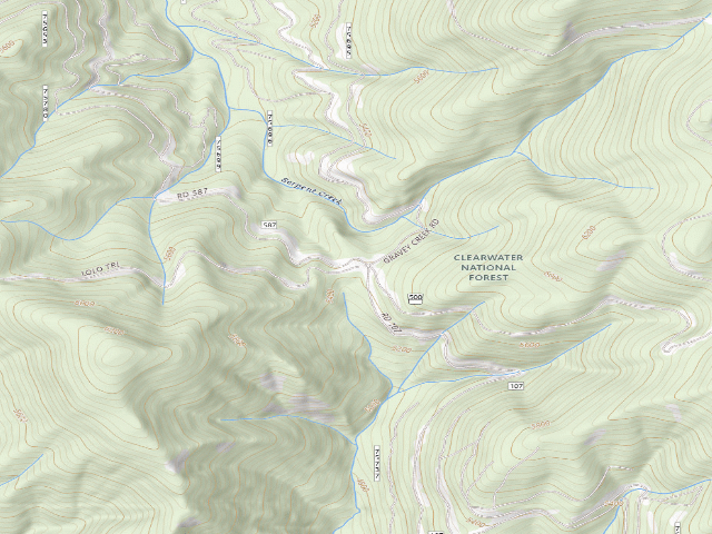 USGS topographic map of Pow500Rd-011