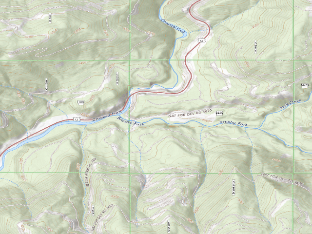 USGS topographic map of Pow5670Rd-001