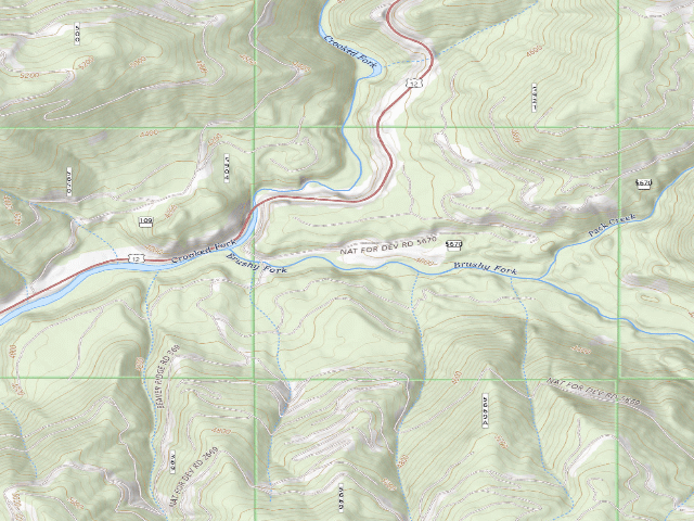 USGS topographic map of Pow5670Rd-002