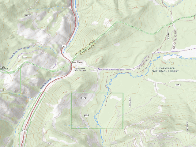 USGS topographic map of Pow5670Rd-003