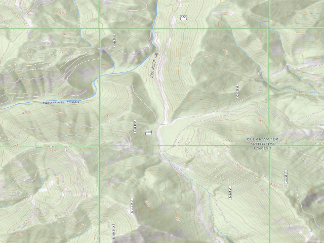 USGS topographic map of Pow569Rd-002