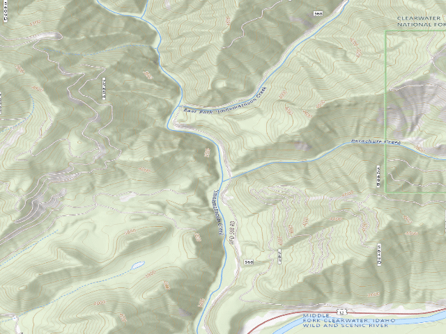 USGS topographic map of Pow586Rd-002