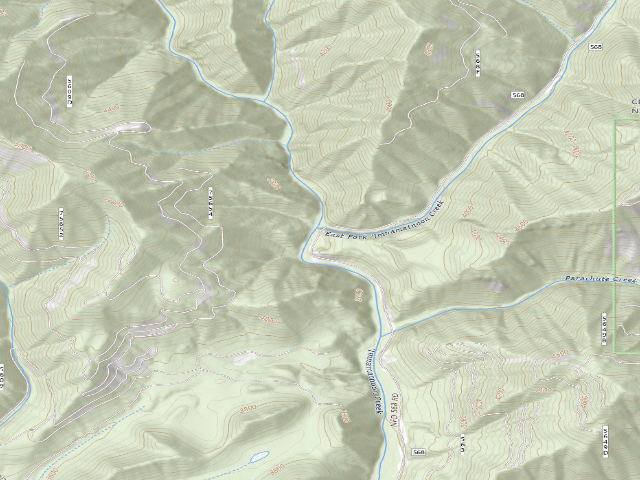 USGS topographic map of Pow586Rd-004