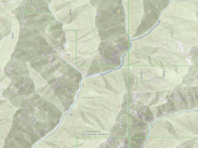 USGS topographic map of Pow586Rd-005