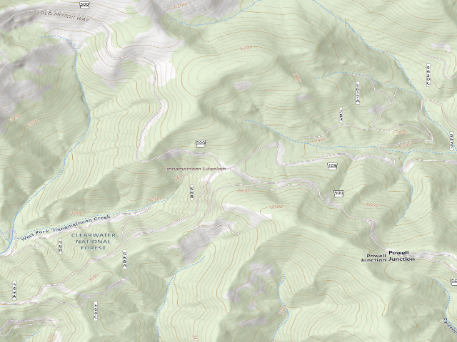 USGS topographic map of Pow586Rd-007