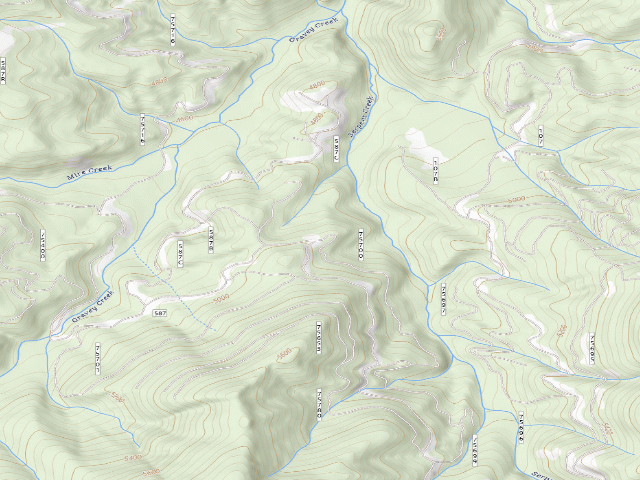 USGS topographic map of Pow587Rd-001