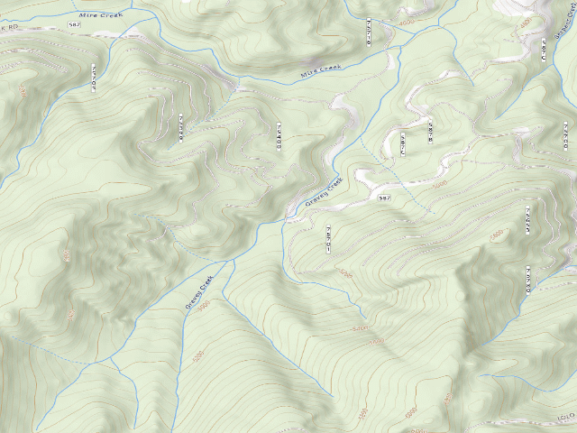 USGS topographic map of Pow587Rd-002