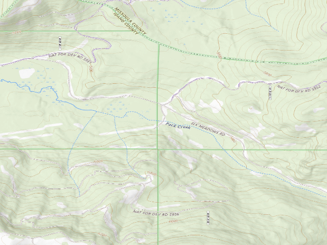 USGS topographic map of Pow5956Rd-001