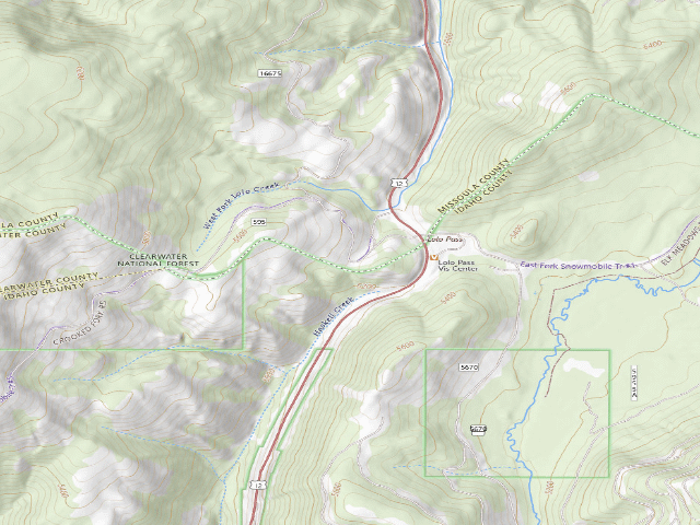 USGS topographic map of Pow595Rd-002